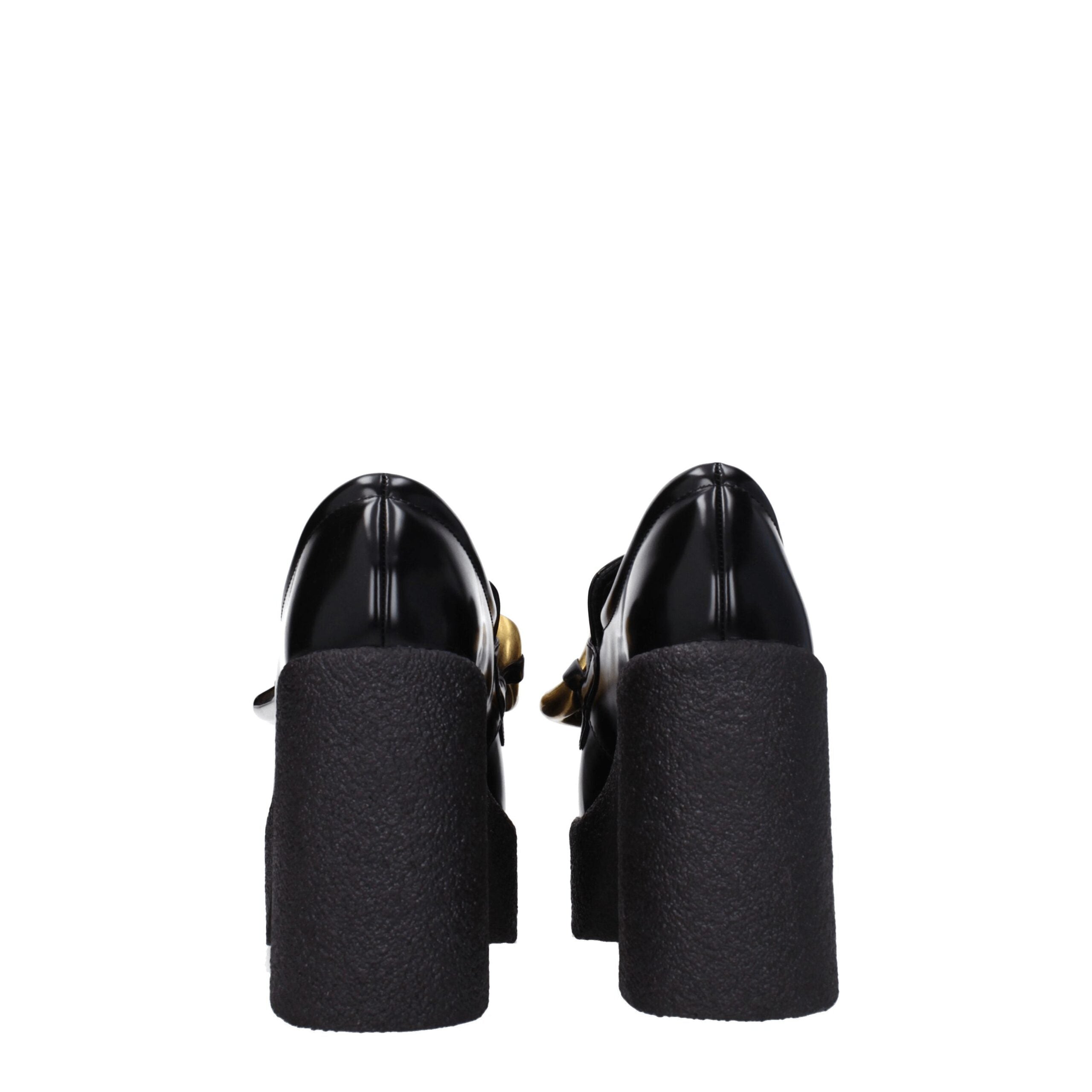 Stella McCartney Black Leather Platform Loafers Stella McCartney