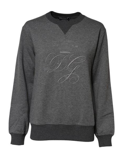 Dolce & Gabbana Gray DG Logo Embroidered Pullover Sweater Dolce & Gabbana