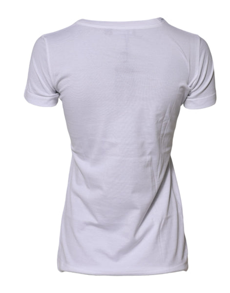 Dolce & Gabbana White Cotton Crew Neck Short Sleeves T-shirt Dolce & Gabbana