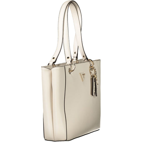 Guess Jeans Beige Polyurethane Women's Shoulder Bag Guess Jeans