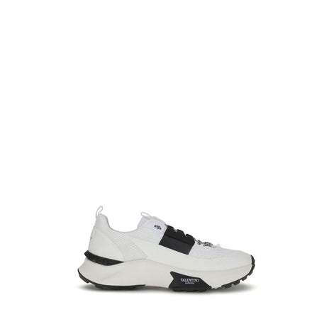 Valentino Garavani White Calf Leather Bos Taurus Athletic Sneakers Valentino Garavani