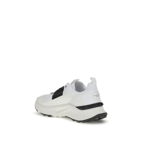 Valentino Garavani White Calf Leather Bos Taurus Athletic Sneakers Valentino Garavani