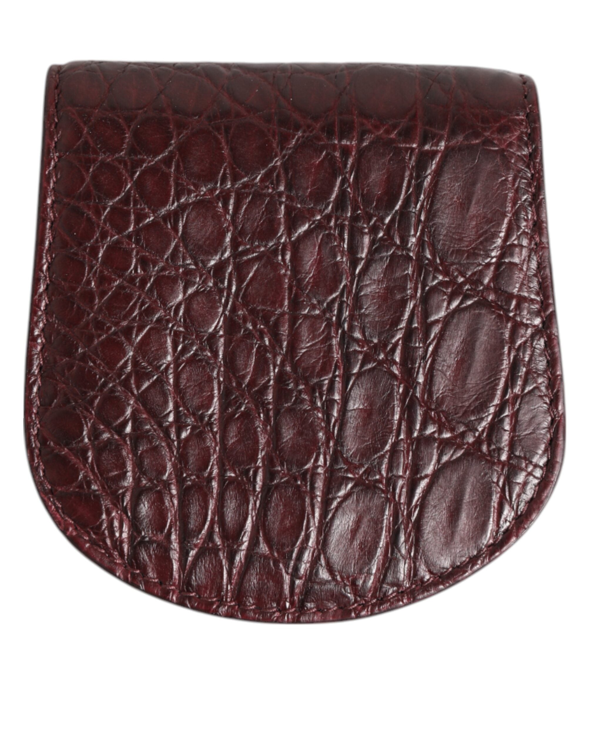 Dolce & Gabbana Burgundy Exotic Skin Coin Condom Case Holder Pocket Wallet Dolce & Gabbana