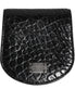 Dolce & Gabbana Black Exotic Skin Coin Condom Case Holder Pocket Wallet Dolce & Gabbana