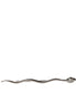 Dolce & Gabbana Silver Brass Crystal Spilla Serpente Mens Brooch Pin Dolce & Gabbana