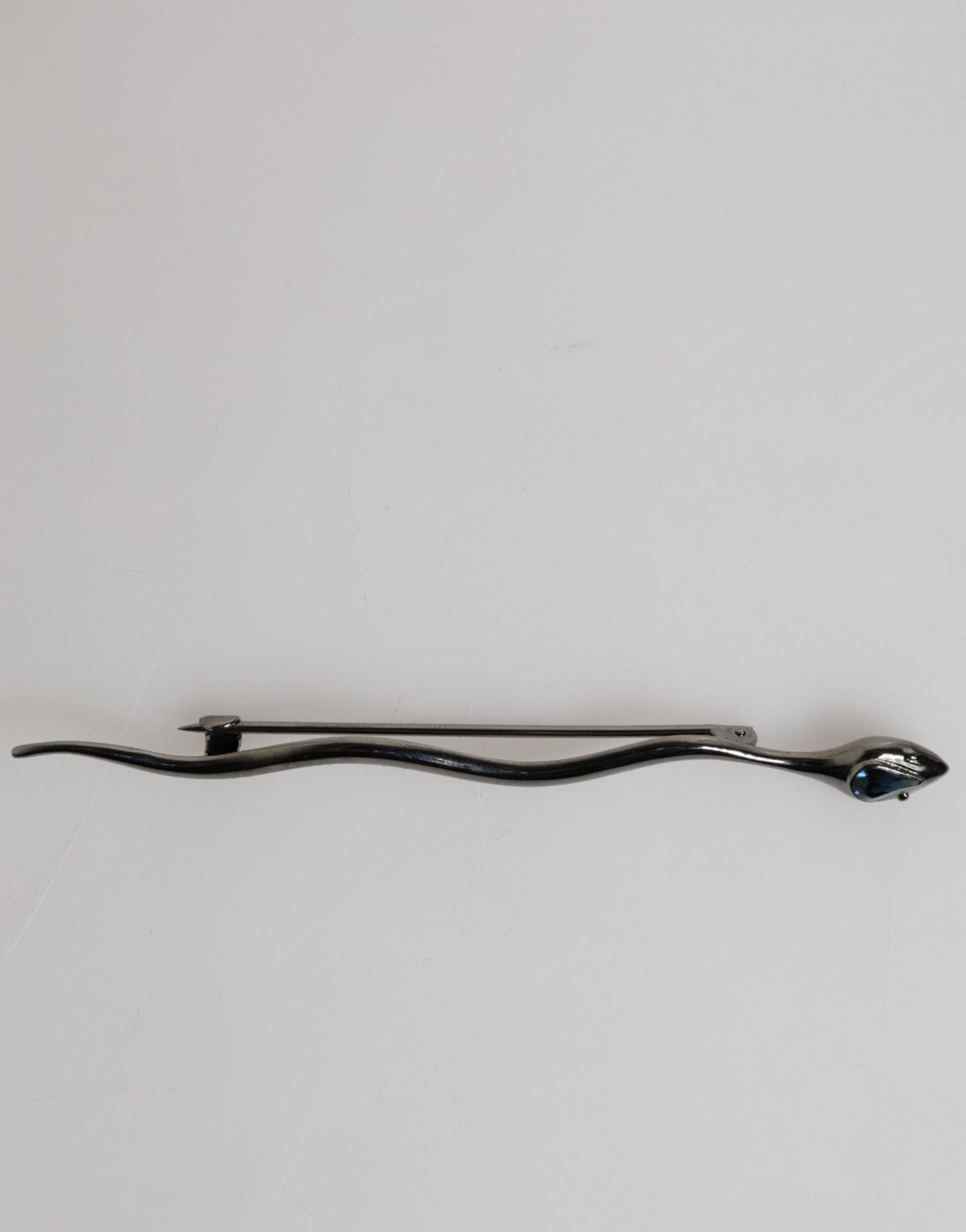 Dolce & Gabbana Black Brass Crystal Spilla Serpente Mens Brooch Pin Dolce & Gabbana