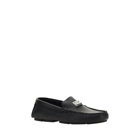 Dolce & Gabbana Black Rubber Slip-On Loafers Dolce & Gabbana