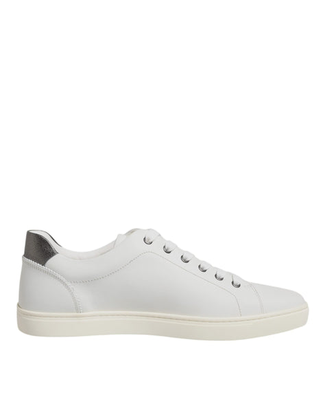 Dolce & Gabbana White Sacred Heart Men Low Top Sneakers Shoes Dolce & Gabbana