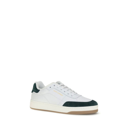 Saint Laurent White Calf Leather Bos Taurus Low Top Sneakers Saint Laurent
