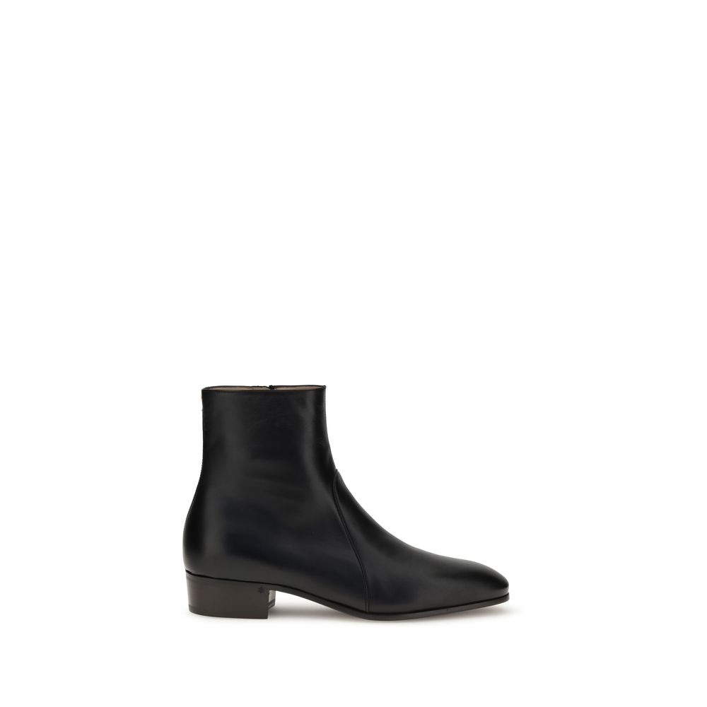 Valentino Garavani Black Goatskin Ankle Boots Valentino Garavani
