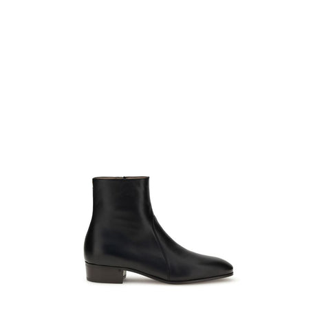 Valentino Garavani Black Goatskin Ankle Boots Valentino Garavani