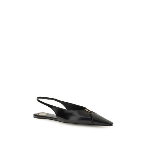 Saint Laurent Black Calf Leather Bos Taurus Ballet Flats Saint Laurent