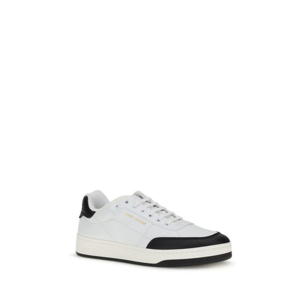 Saint Laurent White Calf Leather Bos Taurus Low Top Sneakers Saint Laurent