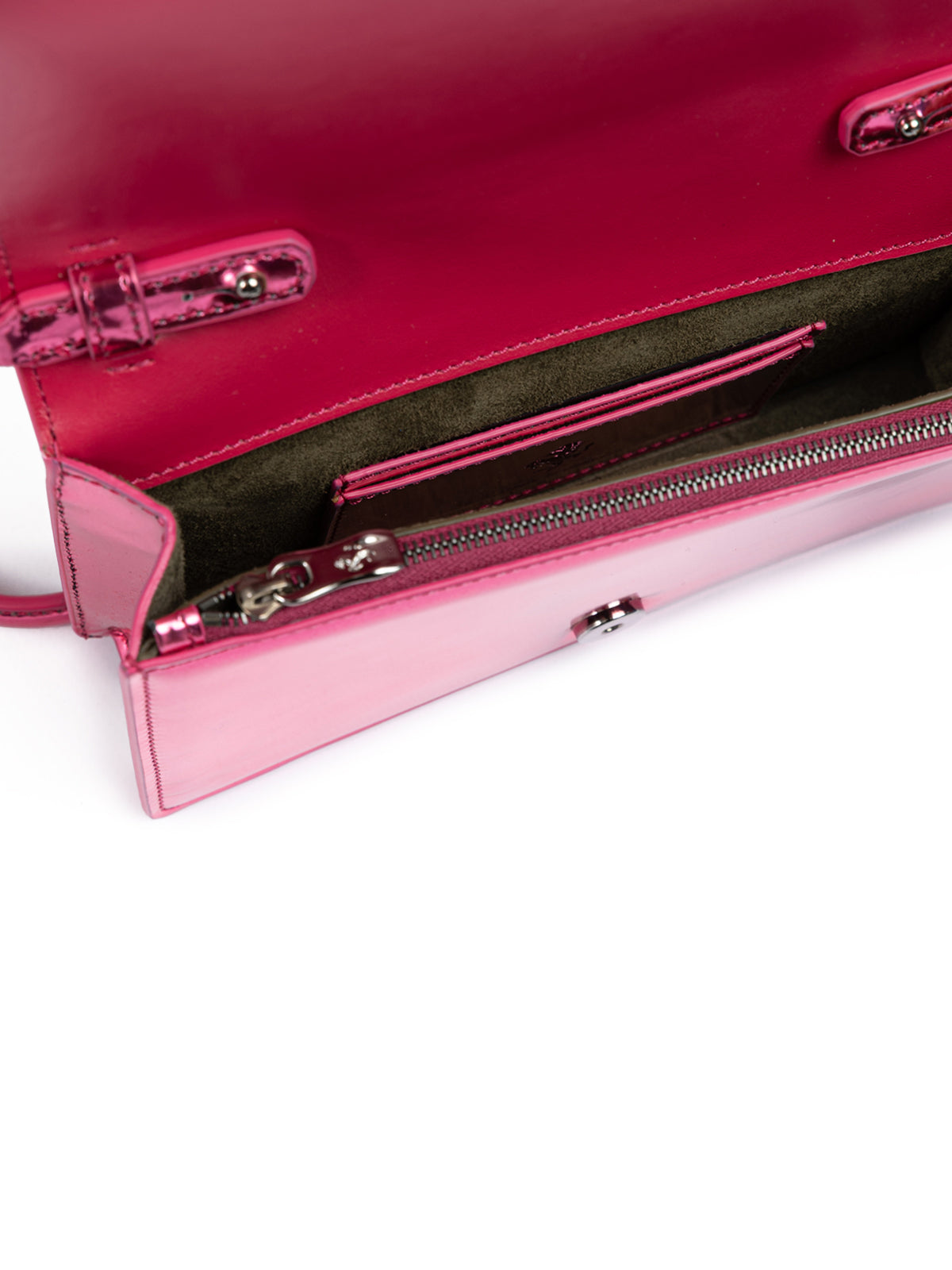 Ferrari Metal Pink GT patent leather bag with chain Ferrari