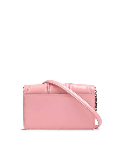 Ferrari Pink GT patent leather bag with chain Ferrari