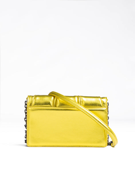 Ferrari Metal Yellow GT patent leather bag with chain Ferrari