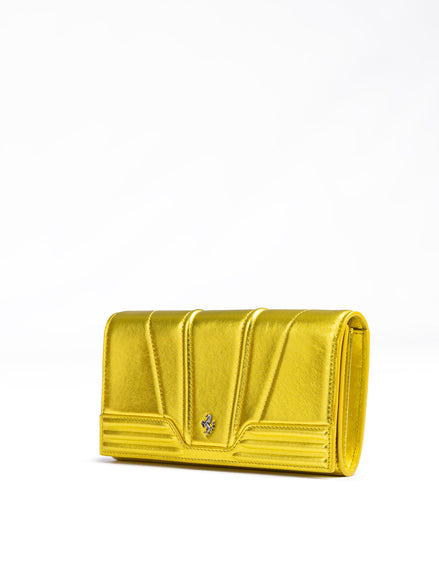 Ferrari Metal Yellow GT patent leather purse Ferrari