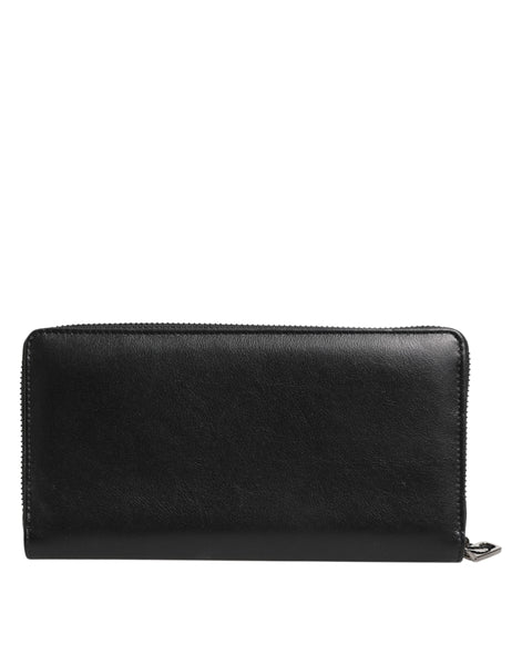 Dolce & Gabbana Black Blue Exotic Leather Men Continental Clutch Wallet Dolce & Gabbana