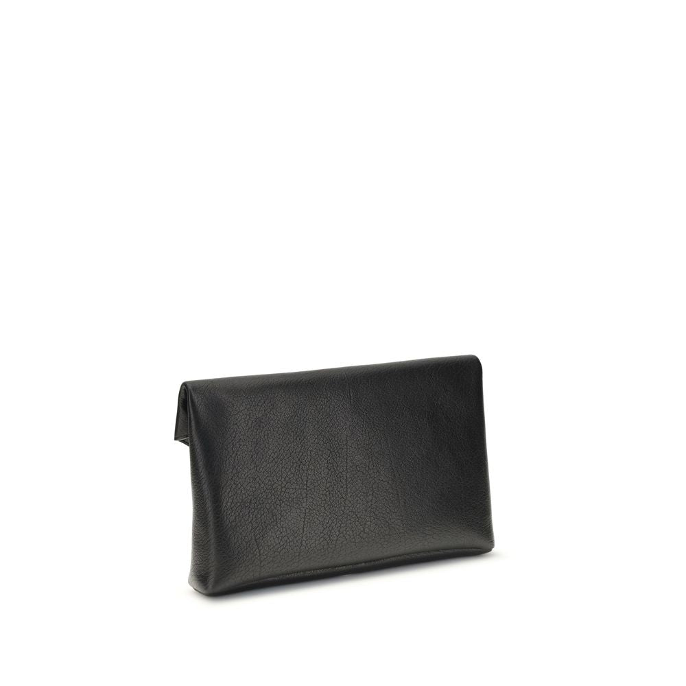 Saint Laurent Black Calf Leather Bos Taurus Clutch Bag Saint Laurent
