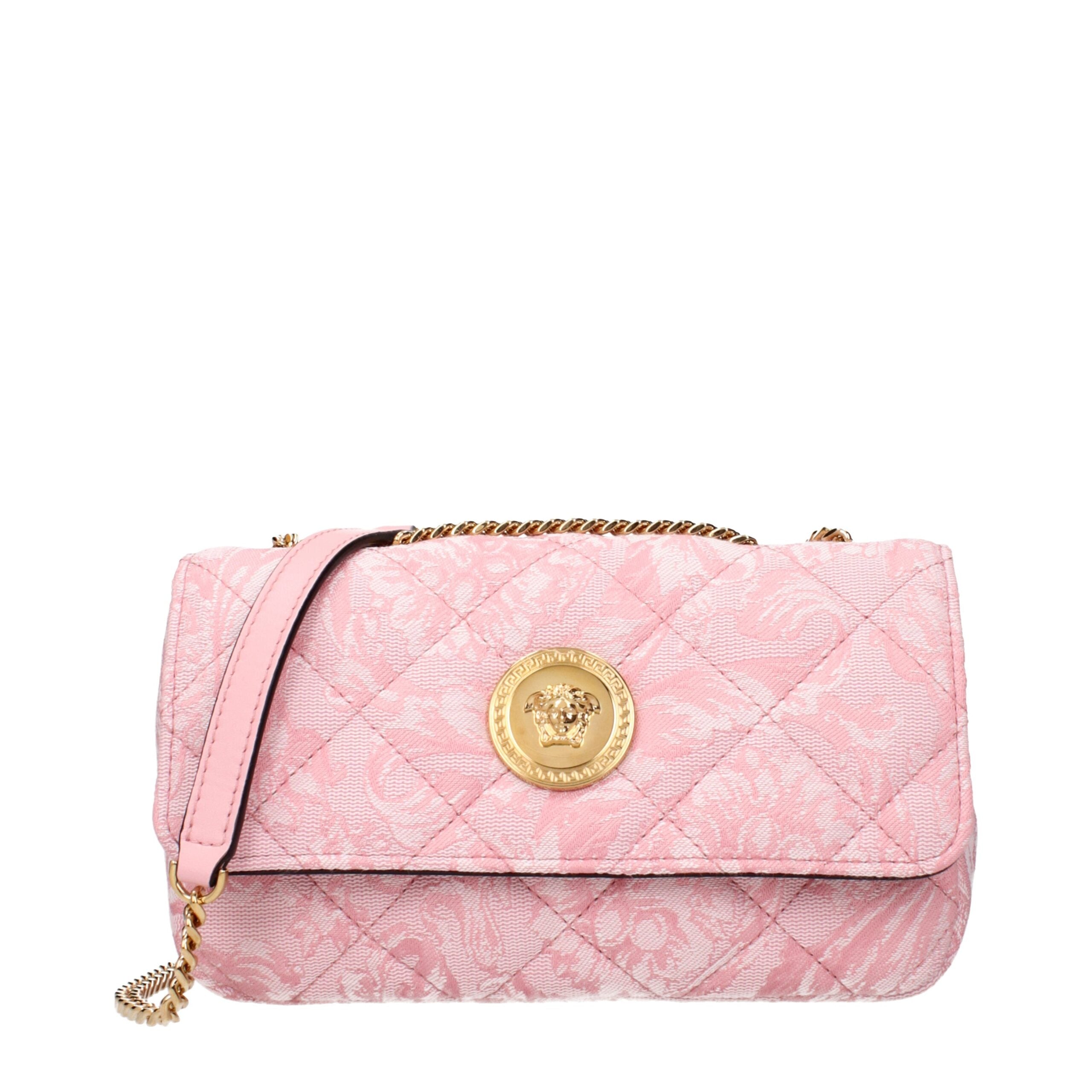 Versace Pink Fabric Shoulder Bag Versace