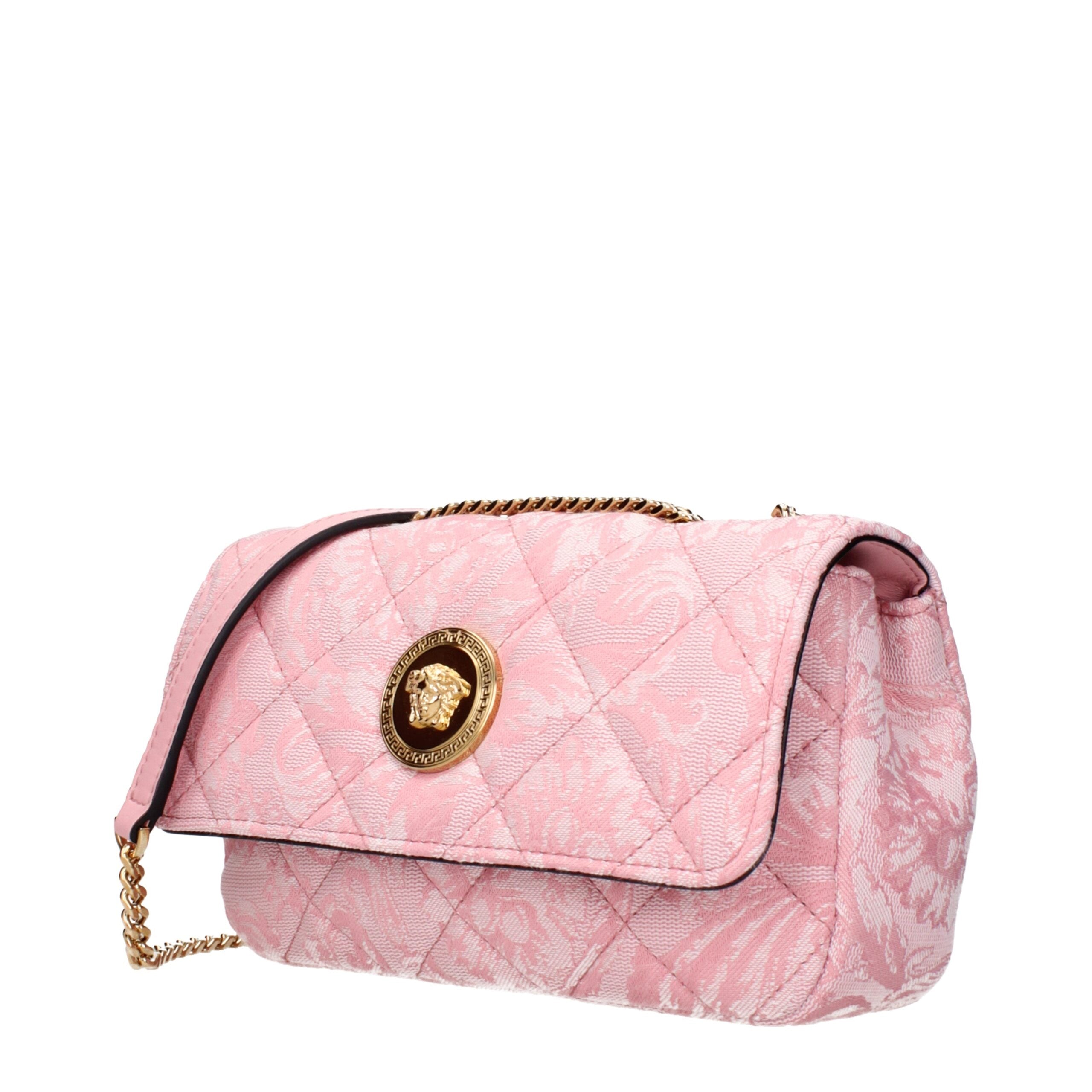 Versace Pink Fabric Shoulder Bag Versace