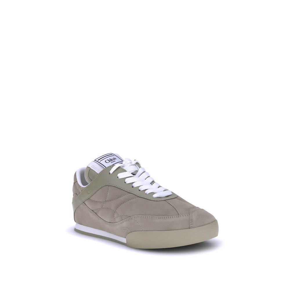 Chloé Beige Calf Leather Bos Taurus Low Top Sneakers Chloé