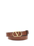 Valentino Garavani Brown Calf Leather Bos Taurus Regular Belt Valentino Garavani