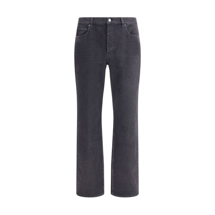 Saint Laurent Black Cotton Straight-Leg Jeans Saint Laurent