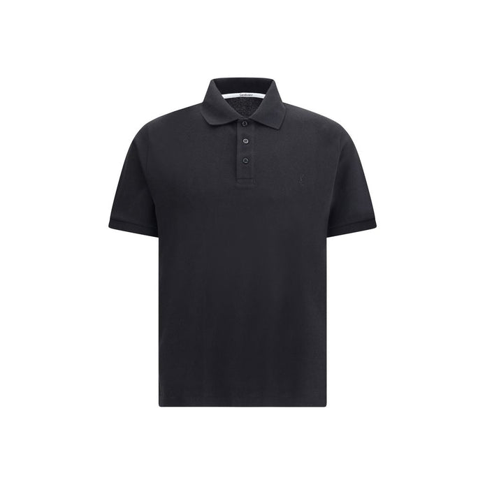 Saint Laurent Black Cotton Polo Shirt Saint Laurent