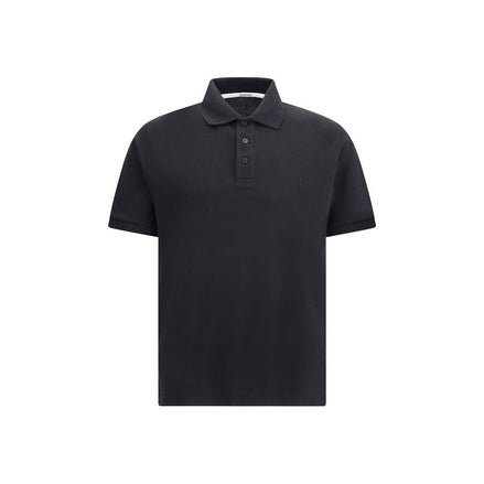 Saint Laurent Black Cotton Polo Shirt Saint Laurent