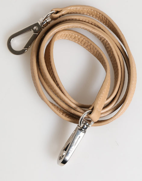 Dolce & Gabbana Beige Calfskin Leather Large Crossbody Card Holder Wallet Dolce & Gabbana