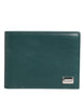 Dolce & Gabbana Green Leather DG Logo Plaque Bifold Men Card Holder Wallet Dolce & Gabbana