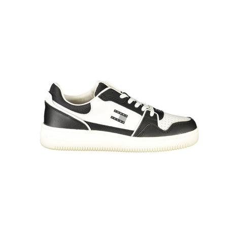 Tommy Hilfiger Black Leather Men Sneaker Tommy Hilfiger