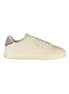 Tommy Hilfiger Beige Leather Men Sneaker Tommy Hilfiger
