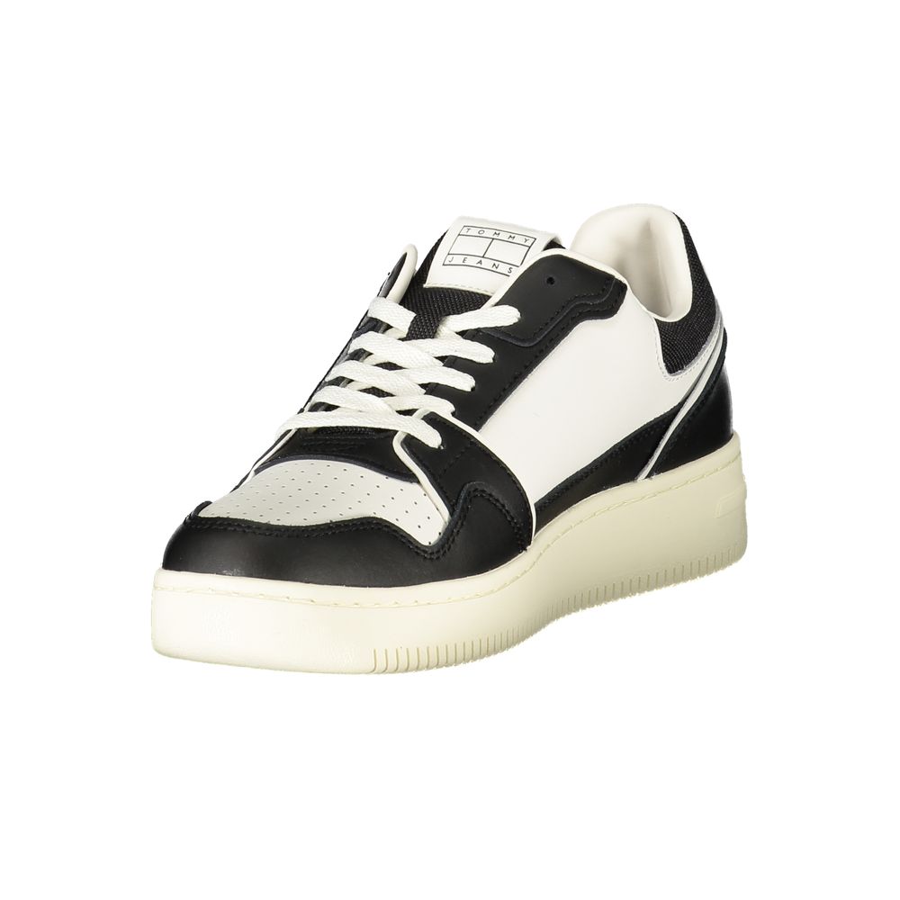 Tommy Hilfiger Black Leather Men Sneaker Tommy Hilfiger