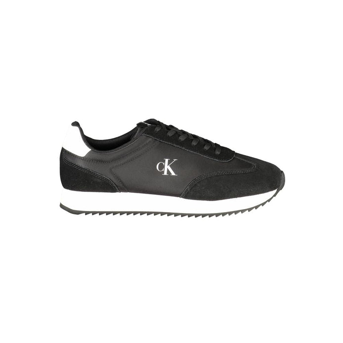 Calvin Klein Black Leather Men Sneaker Calvin Klein