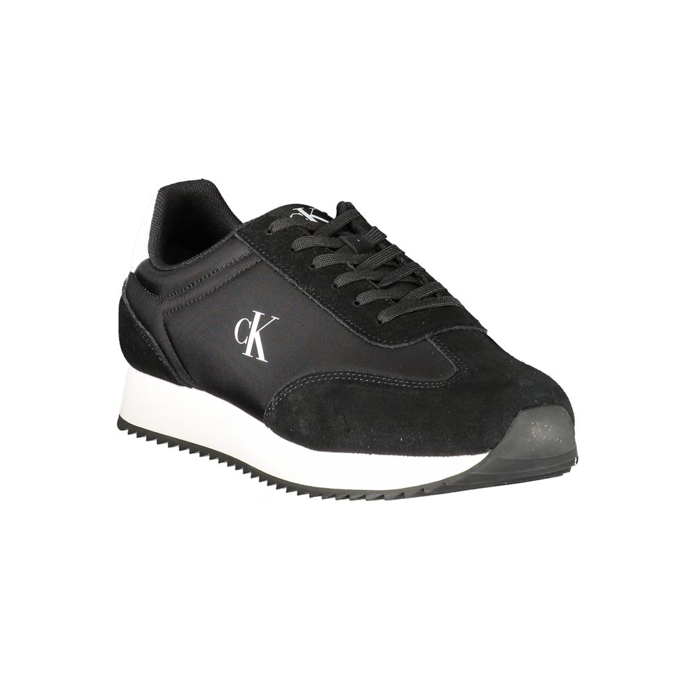 Calvin Klein Black Leather Men Sneaker Calvin Klein