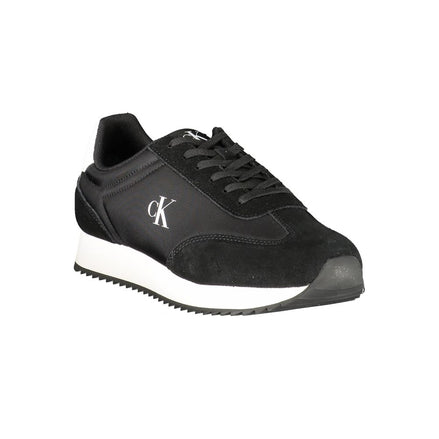 Calvin Klein Black Leather Men Sneaker Calvin Klein