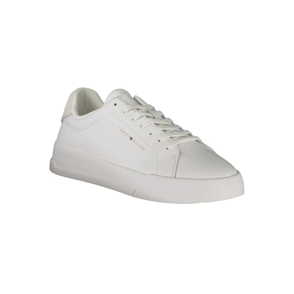 Tommy Hilfiger White Leather Men Sneaker Tommy Hilfiger