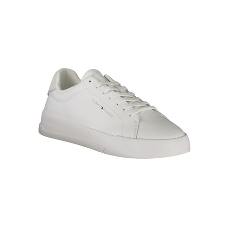 Tommy Hilfiger White Leather Men Sneaker Tommy Hilfiger