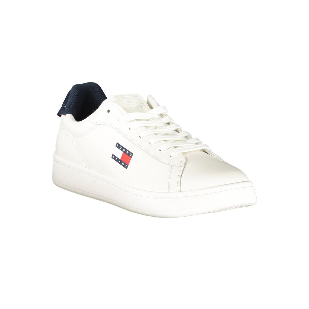 Tommy Hilfiger White Leather Men Sneaker Tommy Hilfiger