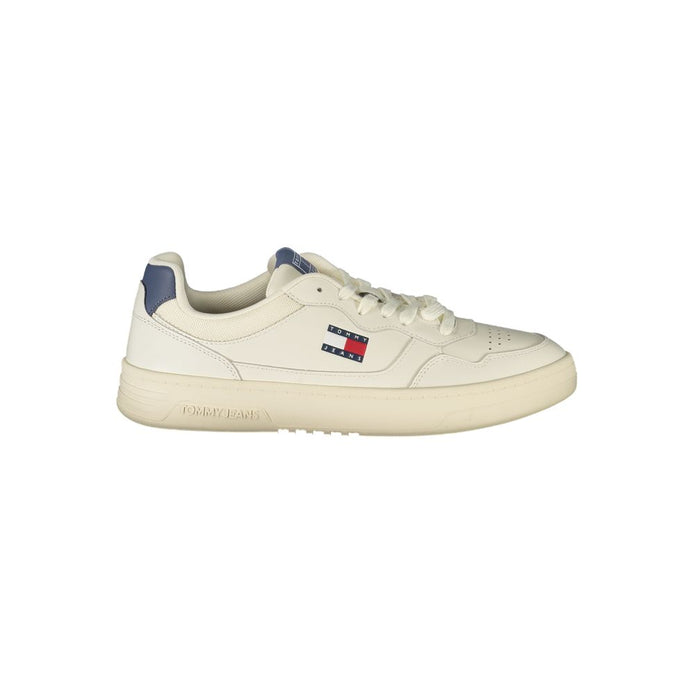 Tommy Hilfiger White Leather Men Sneaker Tommy Hilfiger