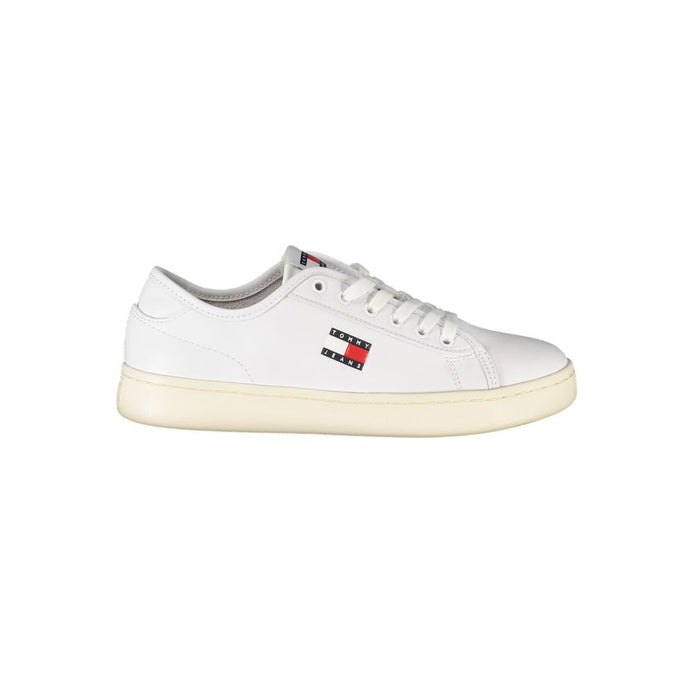 Tommy Hilfiger White Leather Women Sneaker Tommy Hilfiger