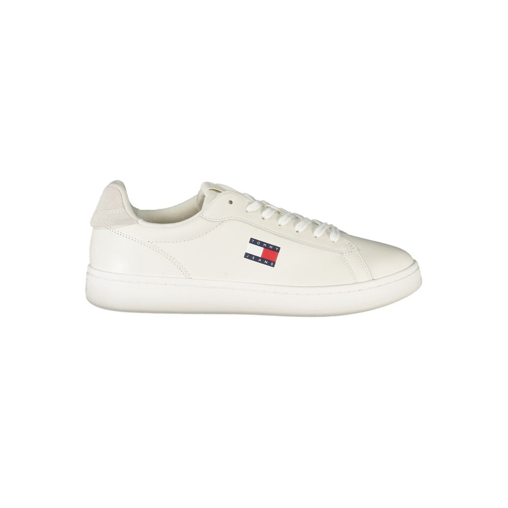 Tommy Hilfiger White Leather Men Sneaker Tommy Hilfiger