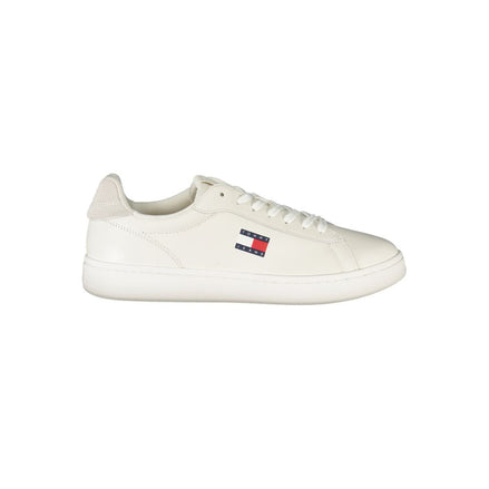 Tommy Hilfiger White Leather Men Sneaker Tommy Hilfiger