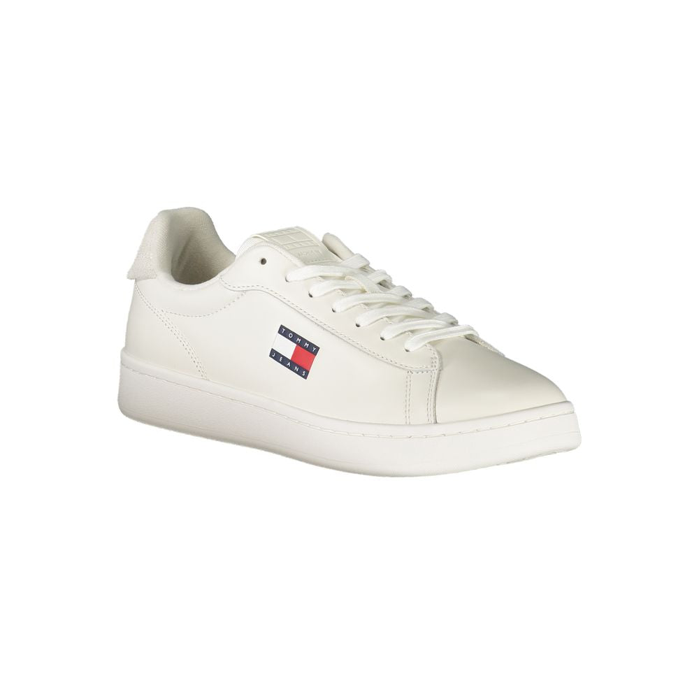 Tommy Hilfiger White Leather Men Sneaker Tommy Hilfiger