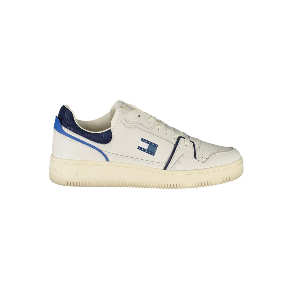 Tommy Hilfiger White Leather Men Sneaker Tommy Hilfiger