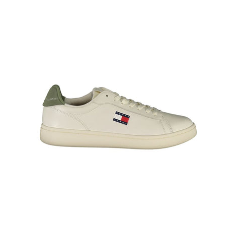 Tommy Hilfiger White Leather Men Sneaker Tommy Hilfiger