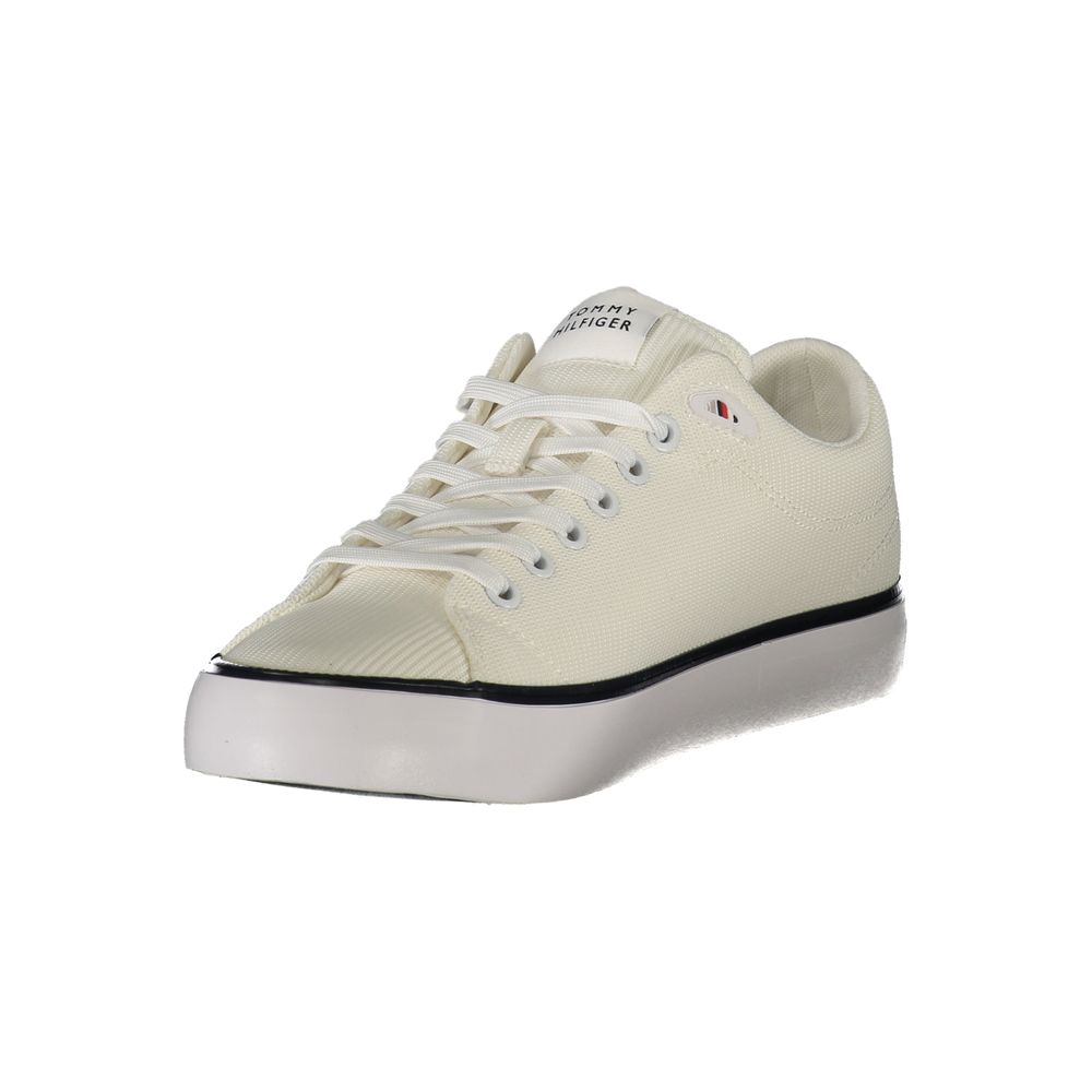 Tommy Hilfiger White Polyester Men Sneaker Tommy Hilfiger