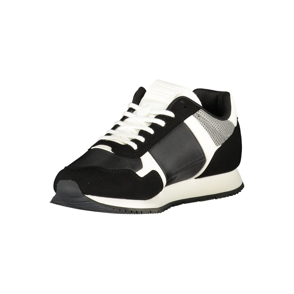 Tommy Hilfiger Black Polyester Men Sneaker Tommy Hilfiger